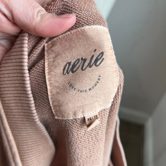 Aerie Pink V-Neck Sweater - Picture 6 of 7